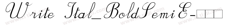 Write Ital_BoldSemiE字体转换
